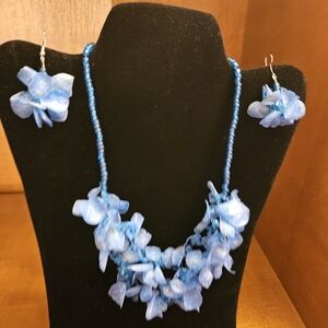 Scale  Collar and Earring, Handcraft set